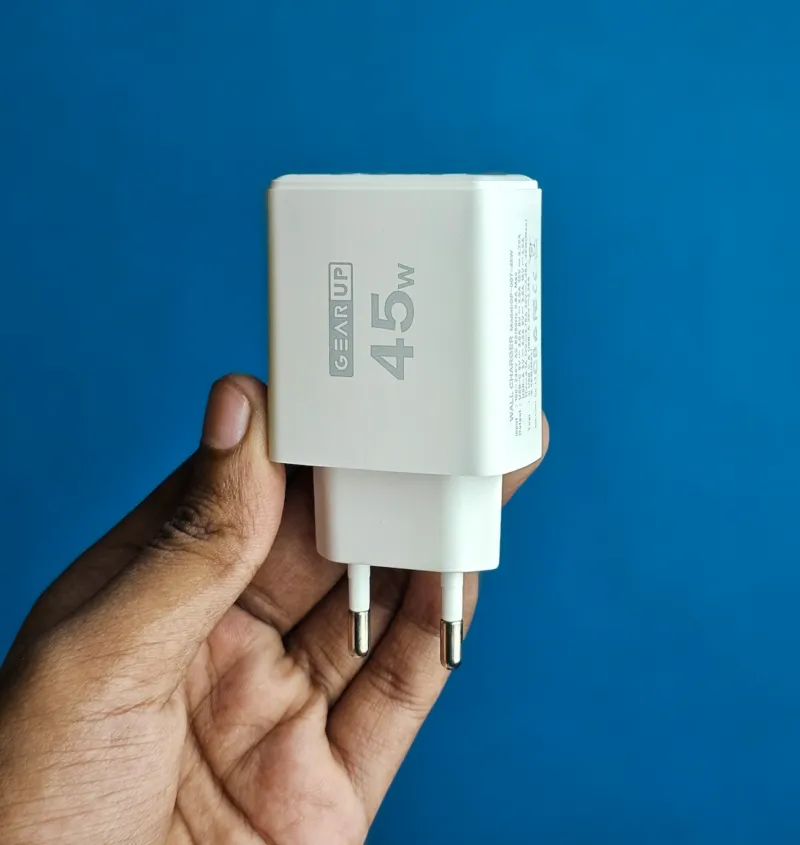 GearUP 45W Fast Charger + Hoco 1m PD Fast Charging Cable 60W – Combo - Image 2